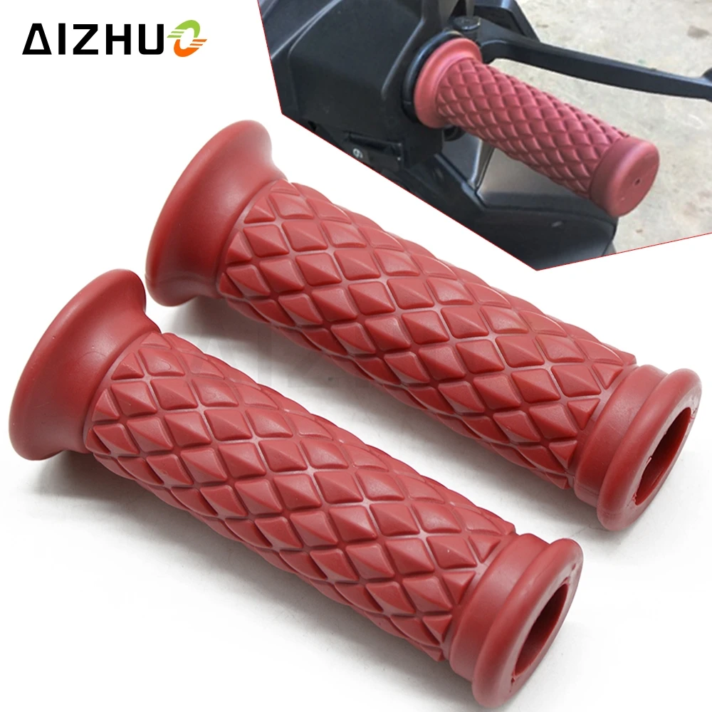 22MM 25MM Motorcycle Universal Vintage Rubber Motorbike Handlebar Handle Bar End Grips For Kawasaki Vulcan 2000 2004 2005 2006