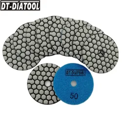 DT-DIATOOL Flexible Sanding Disc for Granite Marble Diameter 3Inch 80mm 6pcs Set Dry Polishing Pads Resin Bond Sanding Disc