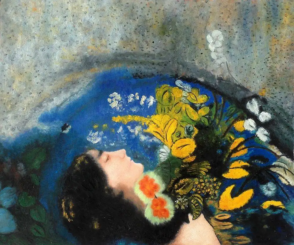 

Famous Figurative Wall Art Painting Ophelia, 1903 by Odilon Redon Home Decor Canvas Oil Painting Hand Painted High Quality