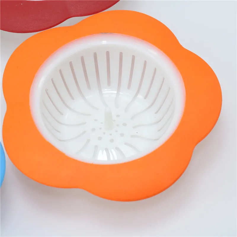 1 Pcs Kitchen Suckers Plastic Bathroom Anti-blocking Tools Kitchen Sink Drain Flower Shape Floor Drain Cover Plug Water Filter