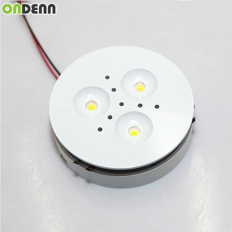 ultra-thin LED cabinet light LED Built-in Constant Current LED Driver Aluminum Shell 3x3W LED Puck Light AC85-265V/DC12V