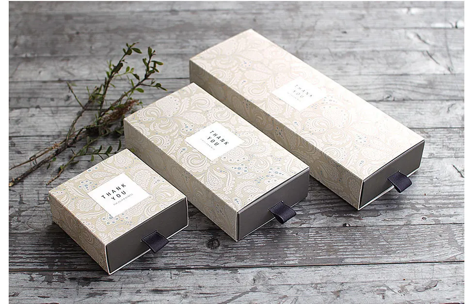 Paperboard Drawer Gift Boxes DIY Packing Box for Handmade Soap Tea/Candy/Cake/Biscuit/Chocolate lin4009