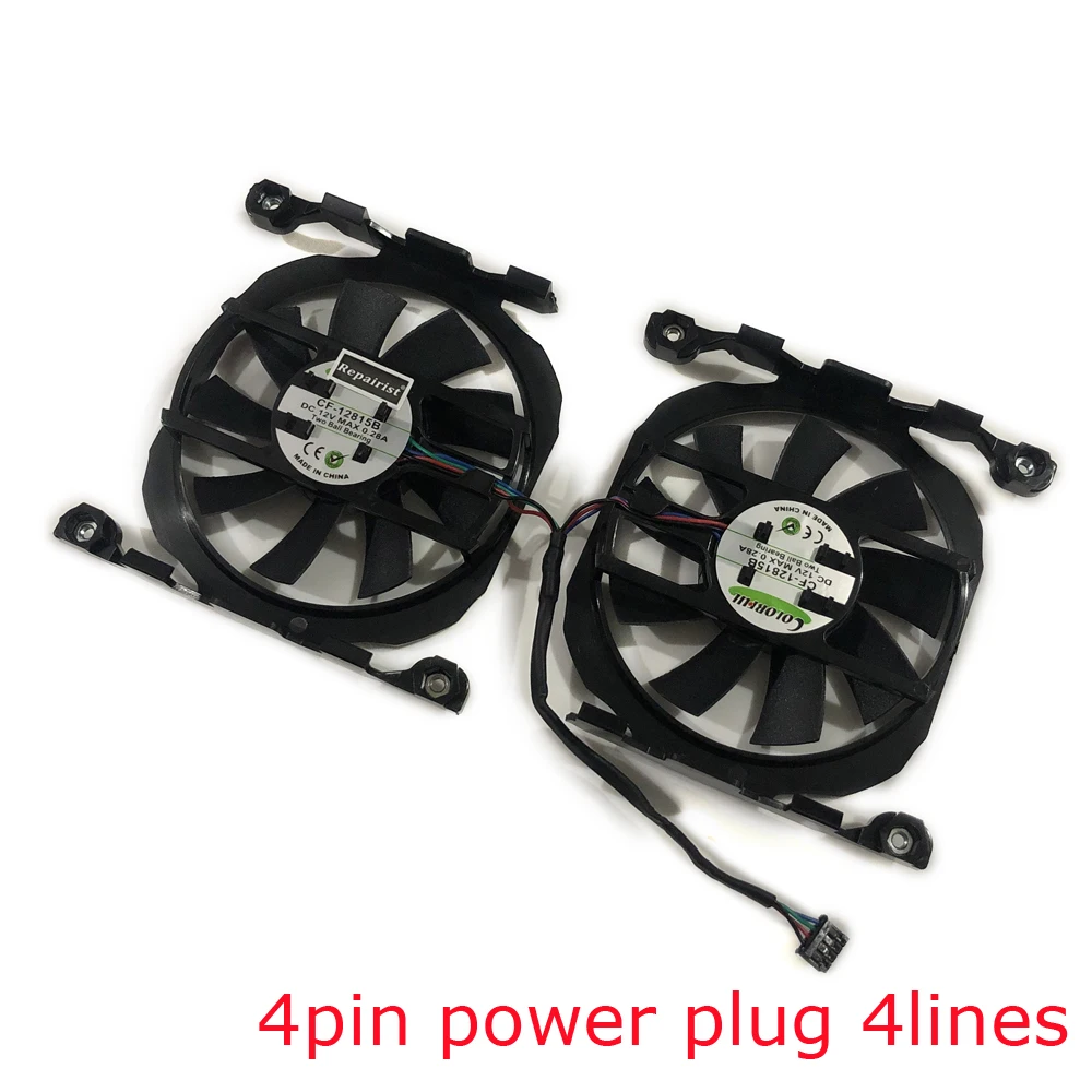 Refroidisseur GPU, ventilateur de carte vidéo, 2 pièces/ensemble, CF-12815S, pour Leadtek WinFast GTX 760 Dual Fan OC,For Leadtek Winfast GTX 970 Hurricane