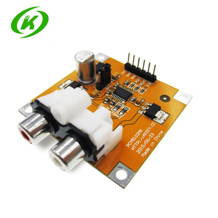 

1pcs PCM5102 DAC Decoder I2S Player Assembled Board 32Bit 384K Beyond ES9023 PCM1794 compatible Raspberry Pi