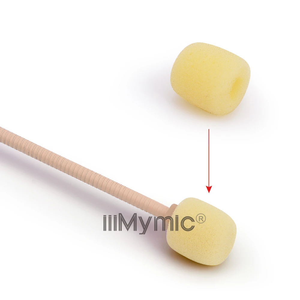 IiiMymic Professional Beige คอนเดนเซอร์ไมโครโฟนสำหรับเครื่องส่งสัญญาณ Sennheiser 3.5มม.แจ็ค Speech Headworn ไมโครโฟน