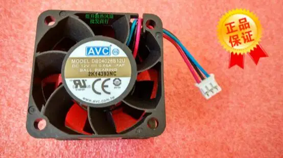 

AVC 4028 DB04028B12U DC12V 0.66A 4CM 3-wire cooling fan