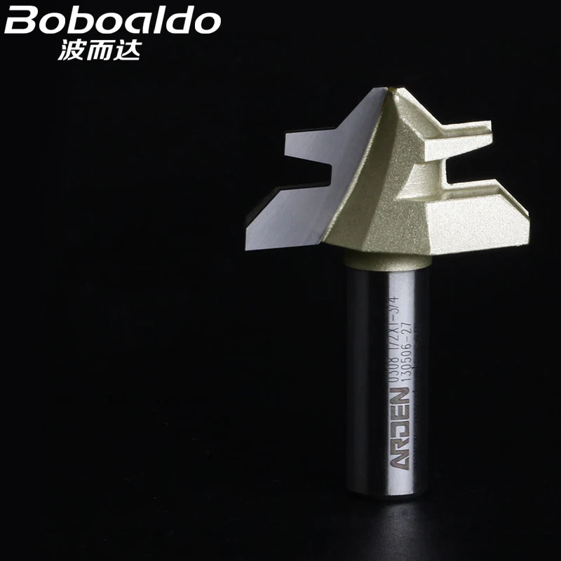 1/2 Shank Two flute Miter Lock Jointer Cutter Fresas Para Router Woodworking Tool 45 Deg Tenon Router Bits Arden Router Bit