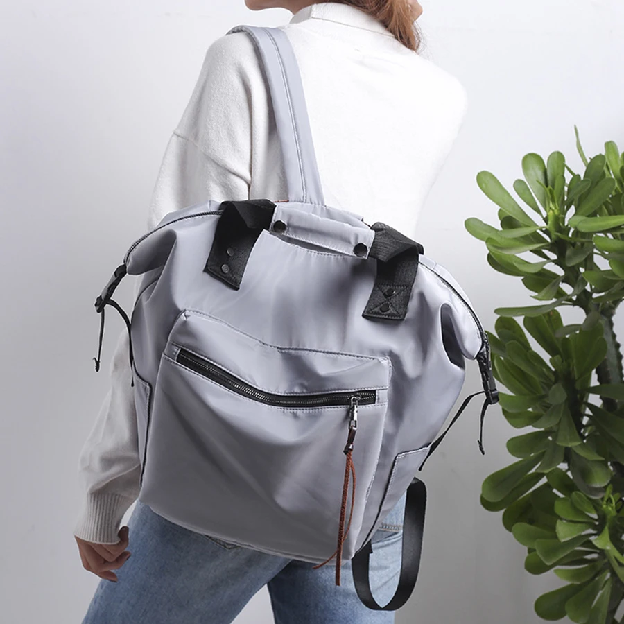 Mochila de nylon feminina, mochilas casuais para mulheres, de alta capacidade, para volta às aulas, bolsa de viagem para estudantes, meninas adolescentes, 2019