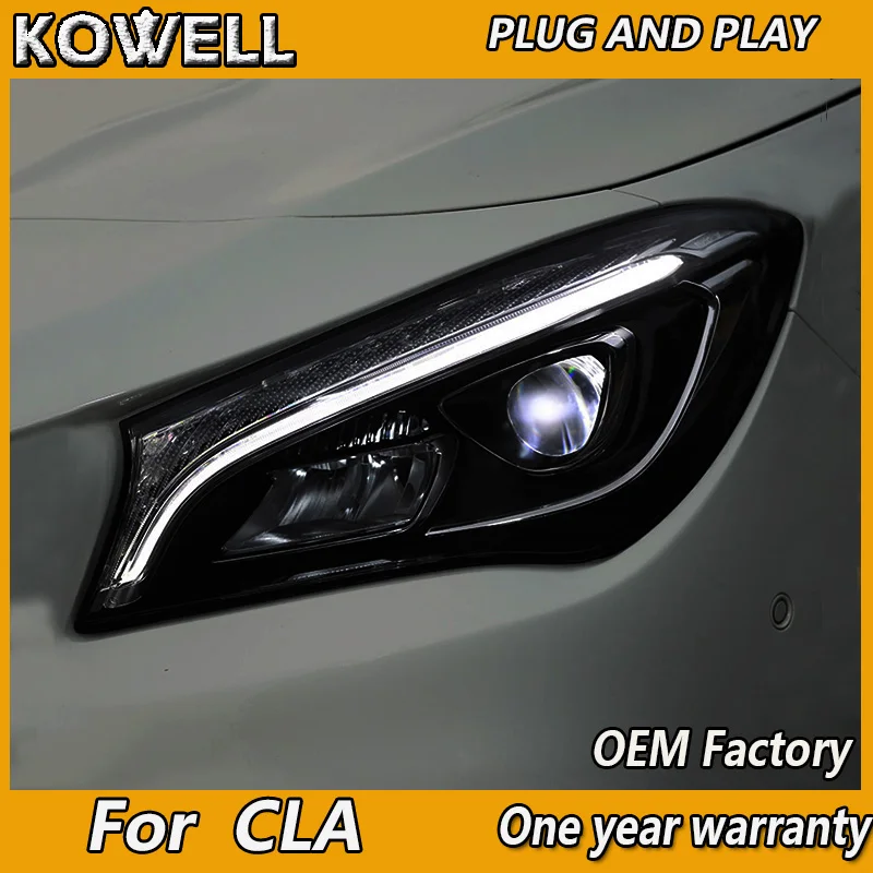 Car Styling Head Lamp For Benz CLA 2014-2018 Headlights ALL LED Headlight Daytime Running Light DRL Bi-LED LENS