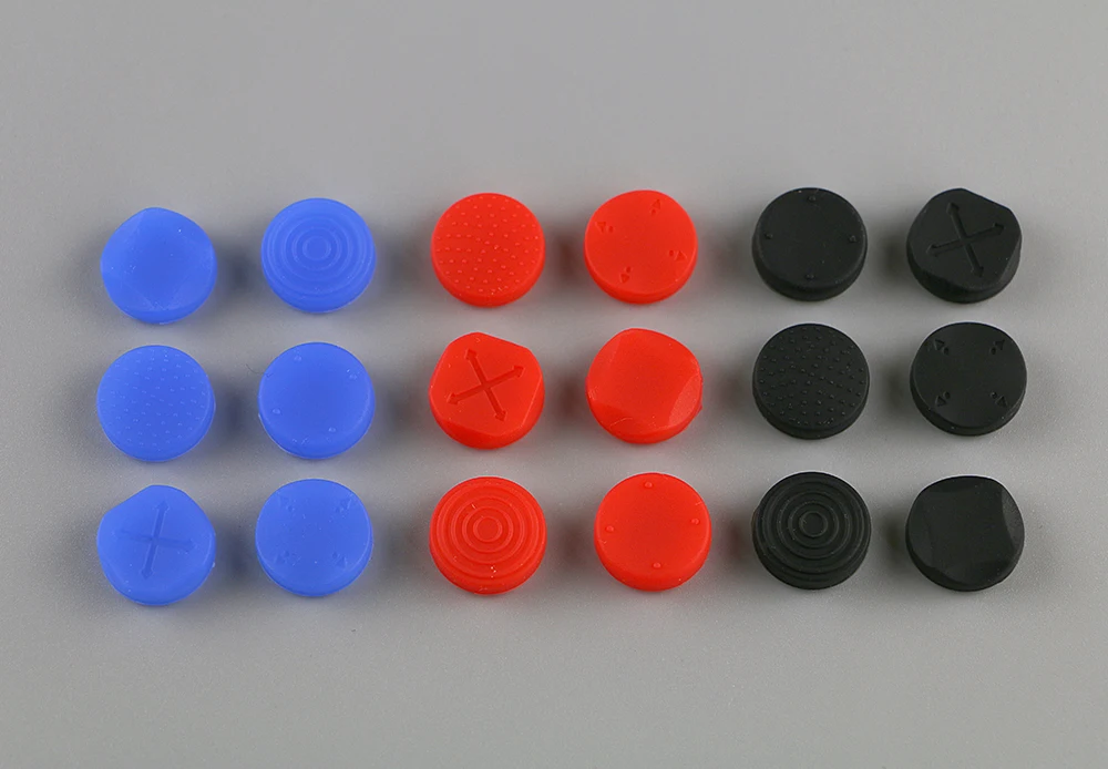 18 قطعة/3 مجموعات 6 في 1 مقبض من السيليكون غطاء عصا التحكم التناظرية زر عدة غطاء علبة ل PS Vita PSV 1000/2000