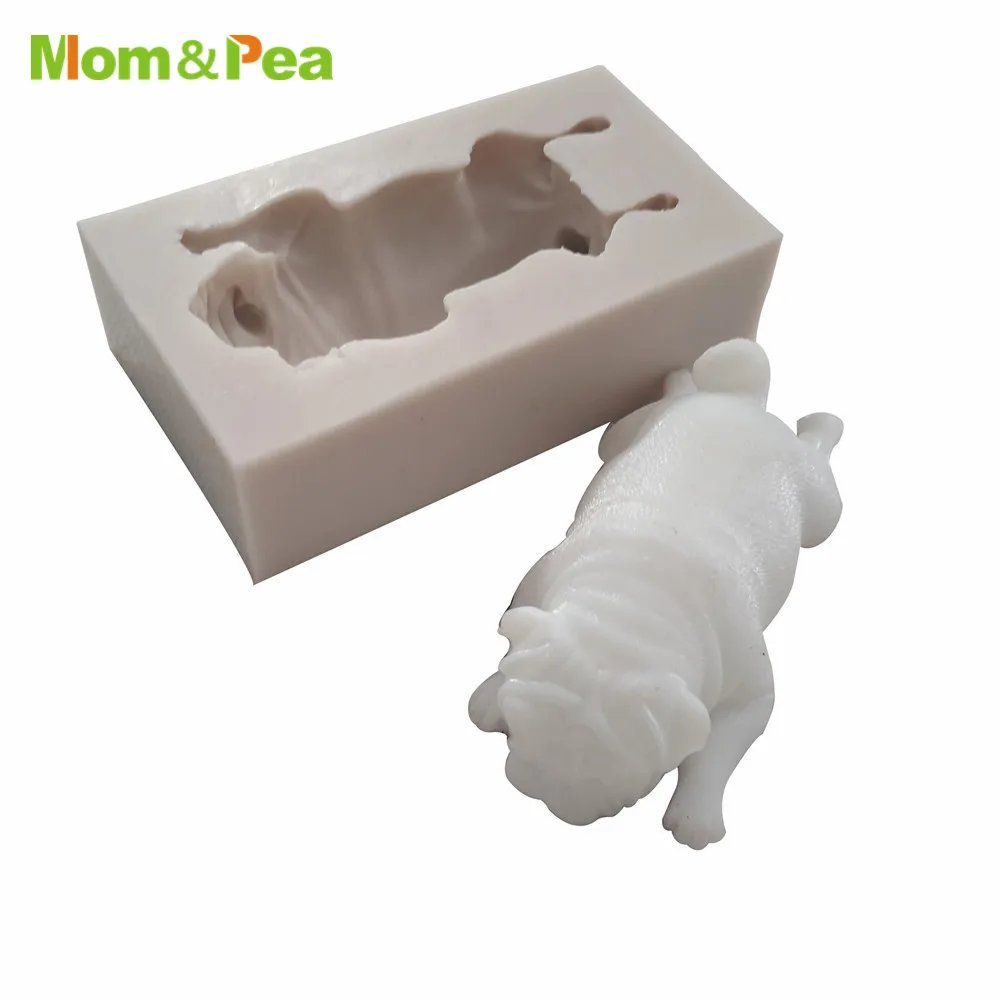 Mom&Pea MPA0739-40 Dog Shaped Silicone Mold Cake Decoration Fondant Cake 3D Mold Food Grade Mousse mold