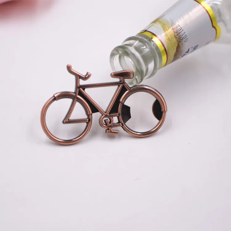 Metal Beer Bottle Opener Cute Bike Bicycle Keychain Key Rings For Lover Biker Bottle Openers Creative Gift For Cycling lin2360