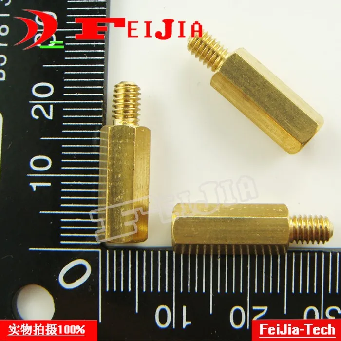 

Free shipping 50PCS/LOT M4*15+6mm hexagonal copper pillars single head interval columns Hardware Fasteners Bolts