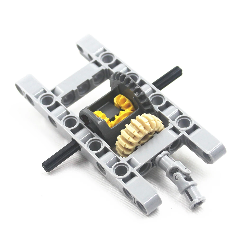 MOC Technische Teile 10 stücke Technische GERAHMTE DIFFERENTIAL GETRIEBE SET Kit Pack Chassis Teil Chassis Teil Kompatibel Mit Top Marken