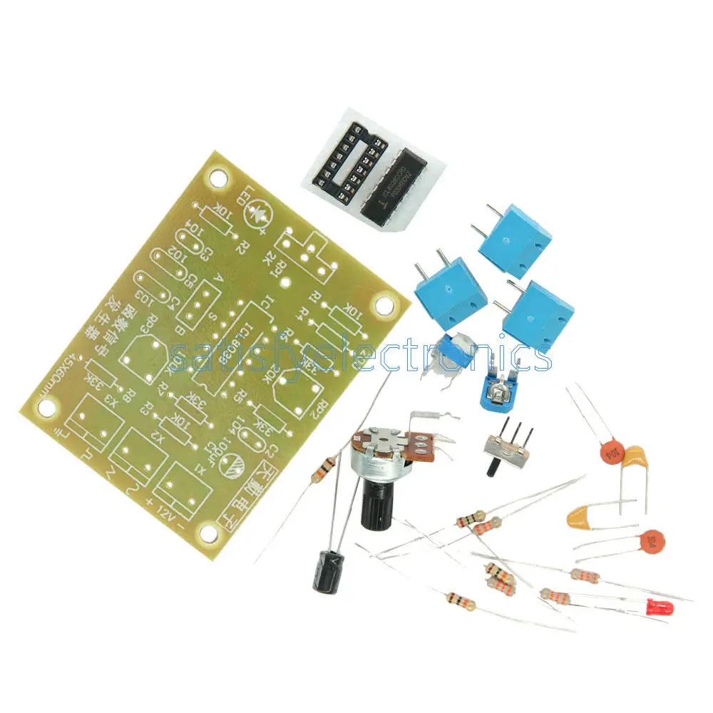 1 Set ICL8038 Monolithic Function Signal Generator Module DIY Kit Sine Square Triangle