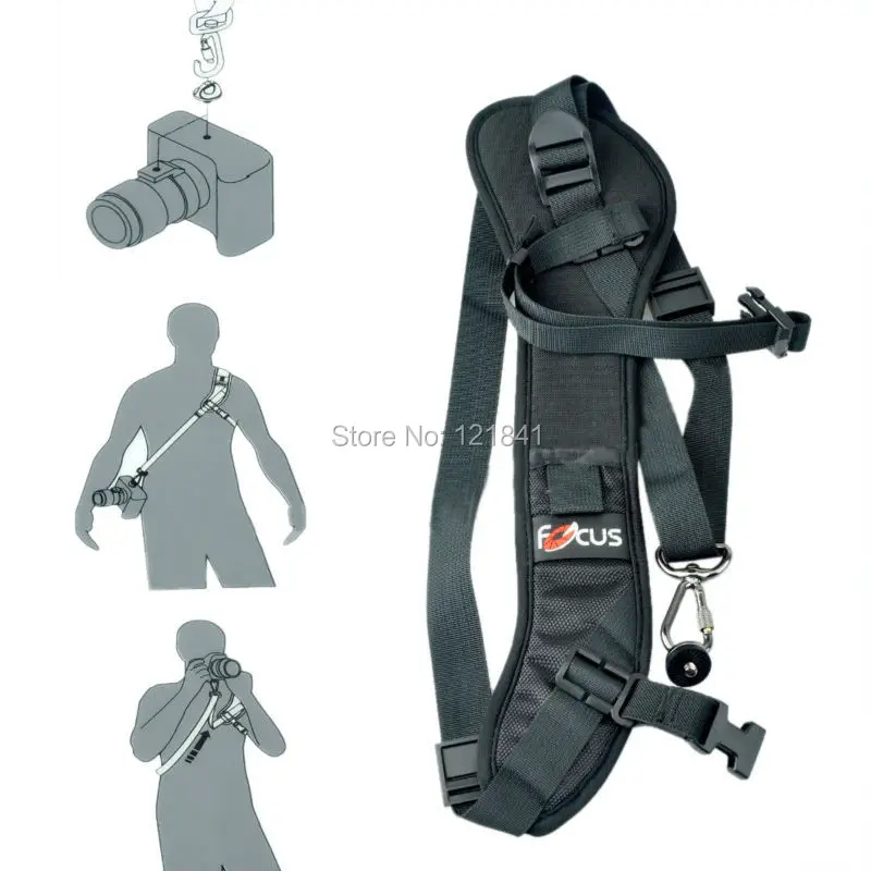 2023 Focus F-1 Quick Carry Speed Sling Soft Shoulder Sling Belt Neck Strap For Canon Nikon Sony Pentan Camera DSLR Black