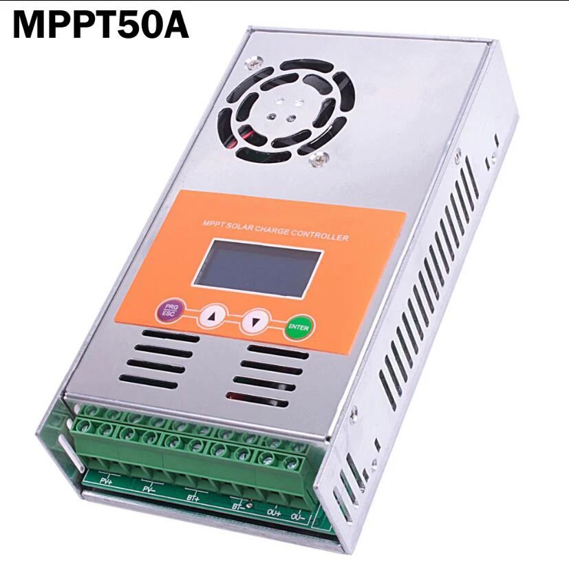 High Efficiency MPPT 50A 12V/24V/36V/48V DC Solar PV Panel Battery Charge Controller Regulator