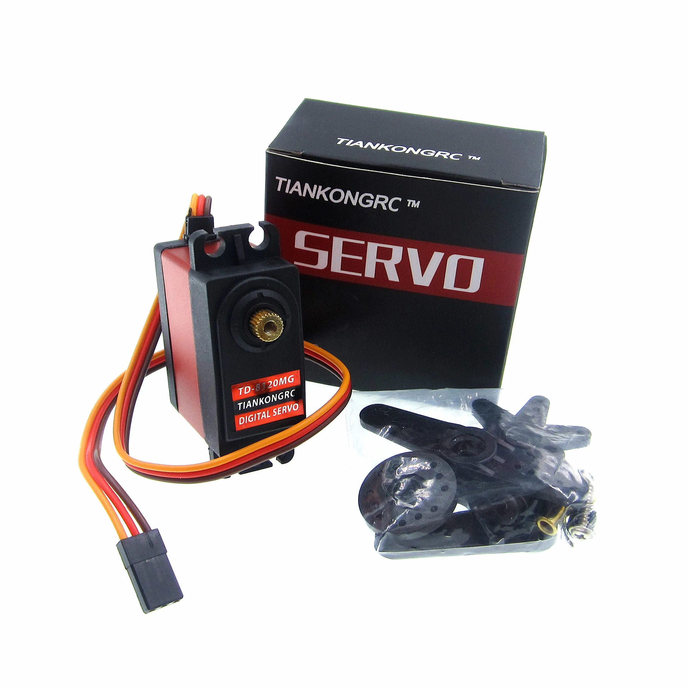 TD-8120MG Waterproof Metal Gear Digital Servo with 20kg High Torque 180/360Angle for RC Remote Control Car Model