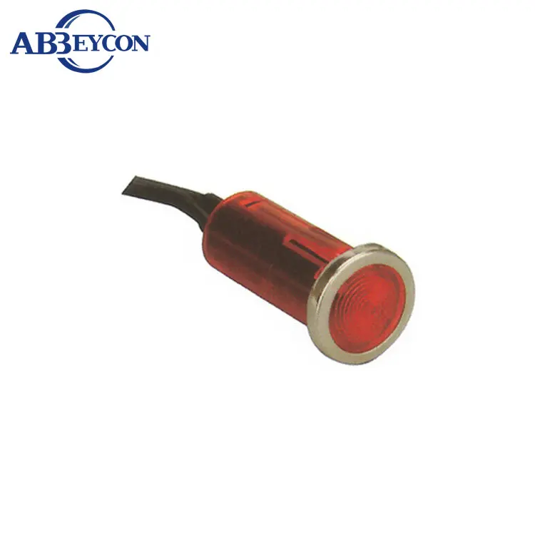 red head 12mm indicator light,signal light,pilot lamp pilot light AC 220V Red Green Light Panel Mounted Indicator Pilot Signal