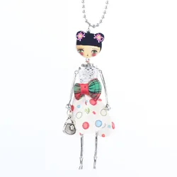 Bonsny Doll Handmade Statement Necklaces Maxi Long Chain Pendants 2015 Alloy Bohemian News Cute Choker Girls Women Accessories