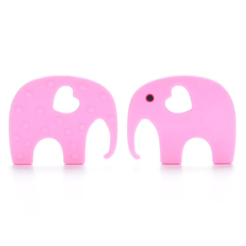 Silicone Elephant Teether 1pc Soft Baby Teething Pendant Necklace Chew Toys Silicone Beads Baby High Quality Silicone Jewelry