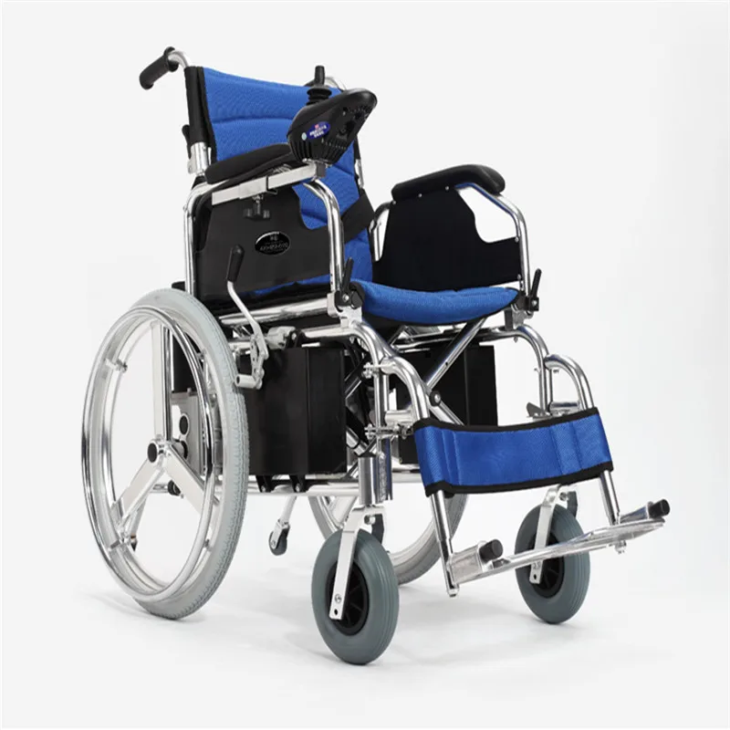 China Rehabilitation Economy Ultralight Auto Motorized Folding Electric Powered Wheelchair With Motors For Disabled