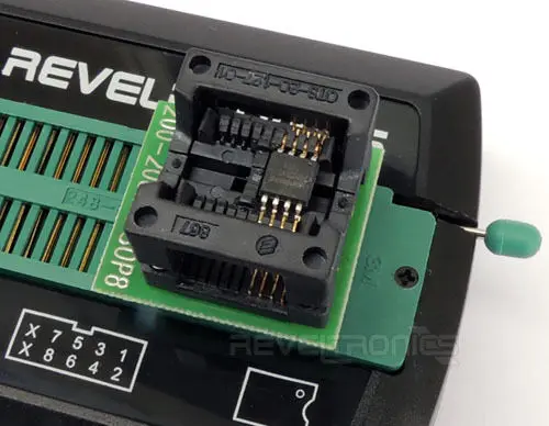 REVELPROG-IS (ICSP FLASH SPI BIOS PROGRAMMER) + SOIC-8 200mil + SOIC-8 klips