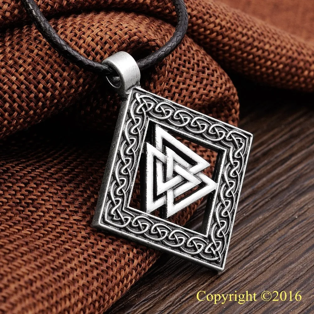 LANGHONG Elder Futhark Rune Pendant Necklace INGWAZ Yggdrasil Viking Amulet PENDANT Runic Nordic Talisman Necklace