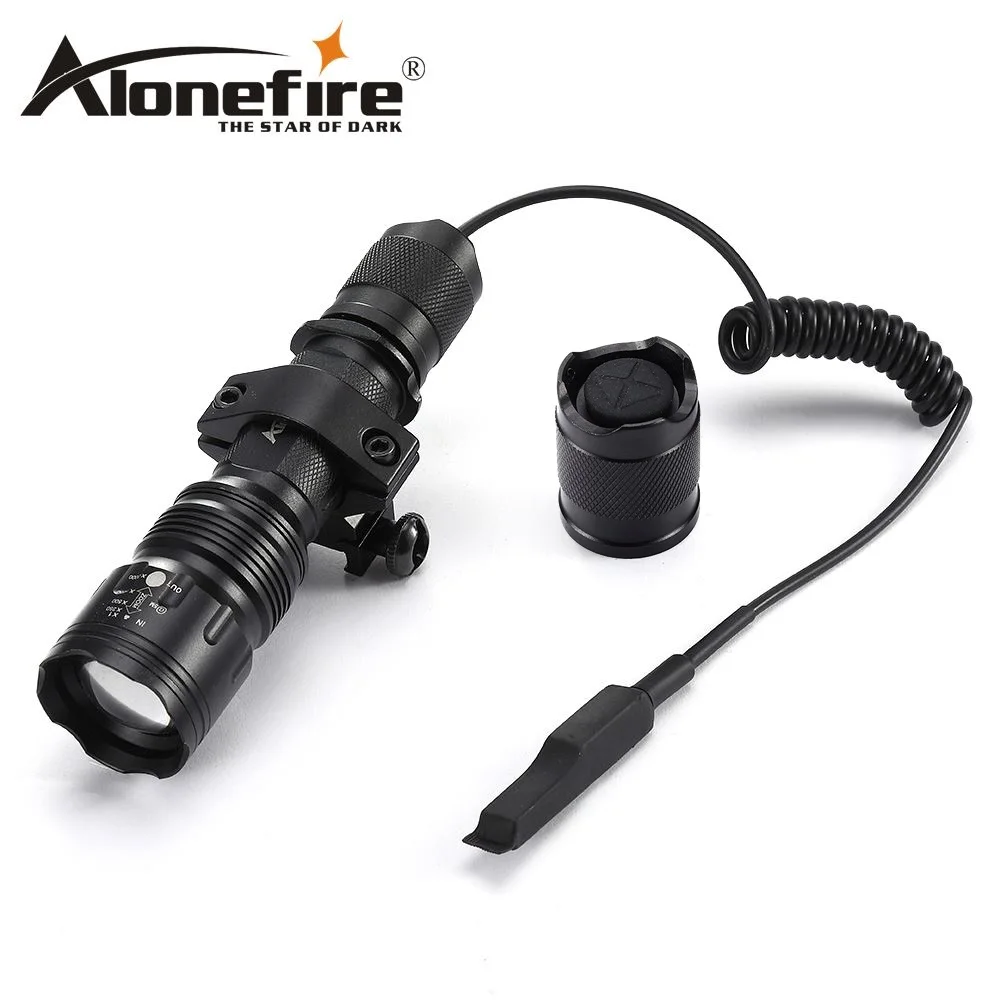 AloneFire TK104 L2 LED Tactical Flashlight 5mode Outdoor hunting Pistol Handgun Torch Light Lamp+gun scope mount+remote switch