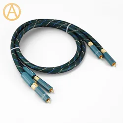 Deluxe ORTOFON RCA Audio Interconnect Cable Proferssional 10mm Thick 8NX OCC Cable Gold Plated Connector