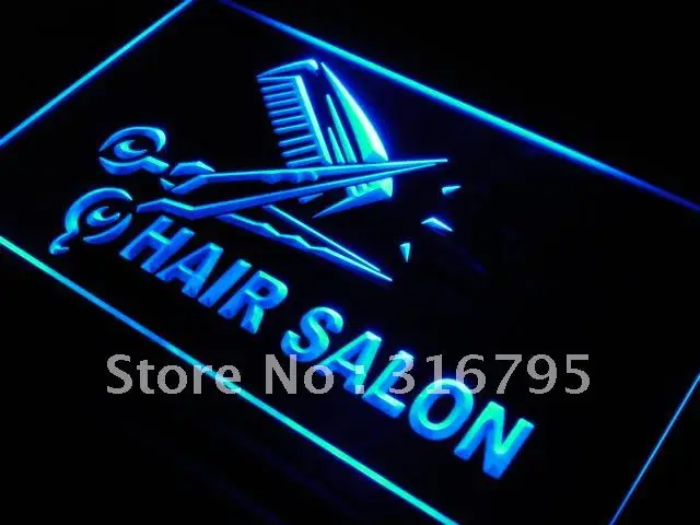 s109 Hair Salon Cut Scissor Display LED Neon Light Light Signs On/Off Switch 20+ Colors 5 Sizes