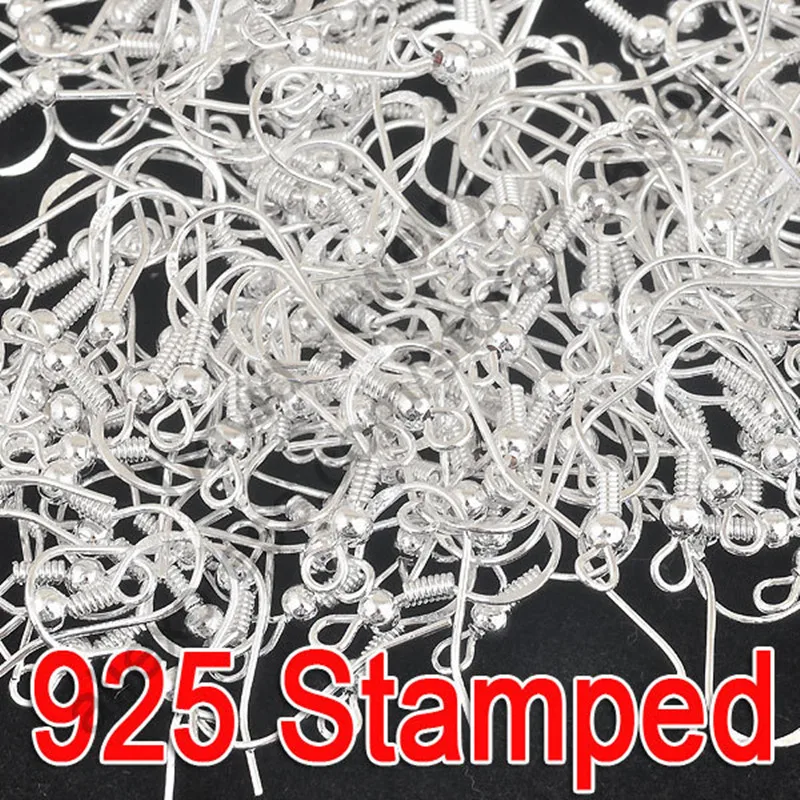 Top Qulity 925 Sterling Silver Earring Hook Making DIY jewelry Findings Earrings 400pcs Wholesale Free shipping