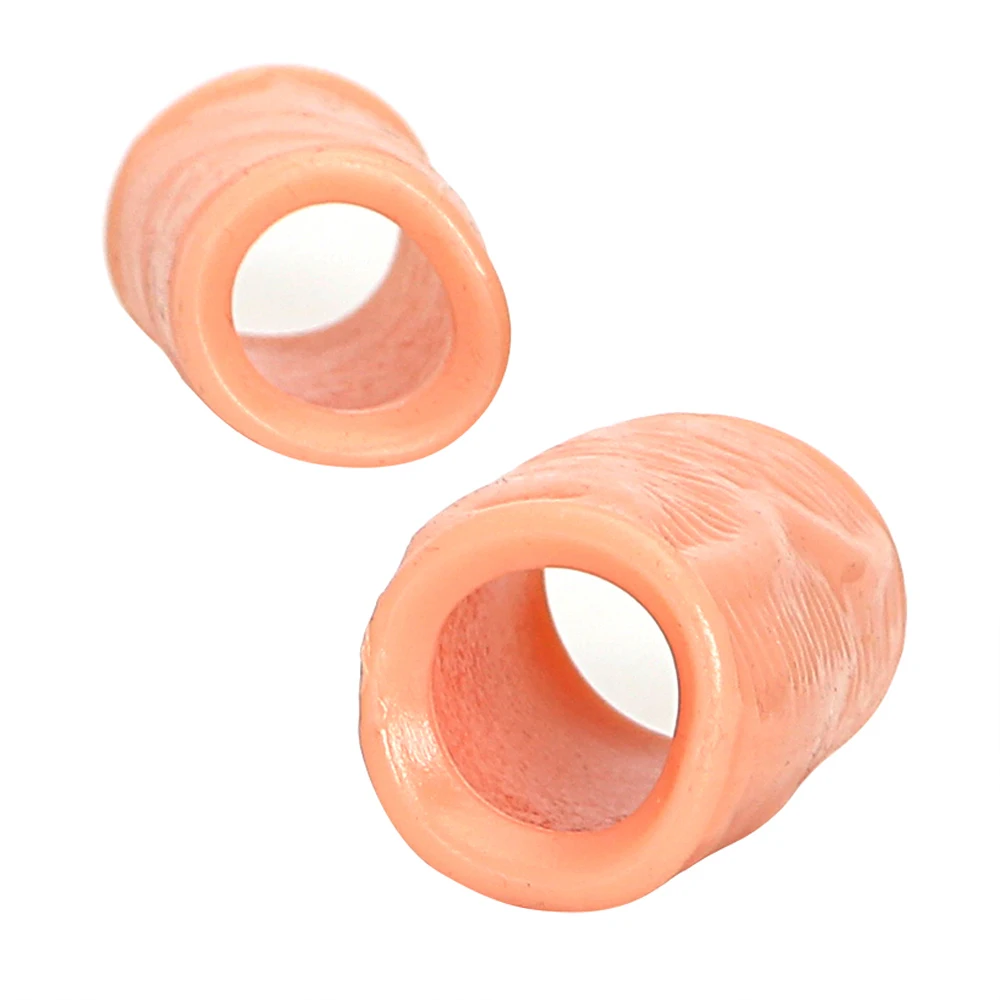 2Pcs Cock Rings For Men 18 Delay Ejaculation Foreskin Corrector Penis Enlargement Extender Sleev Sex Toys Adult Male Masturbator