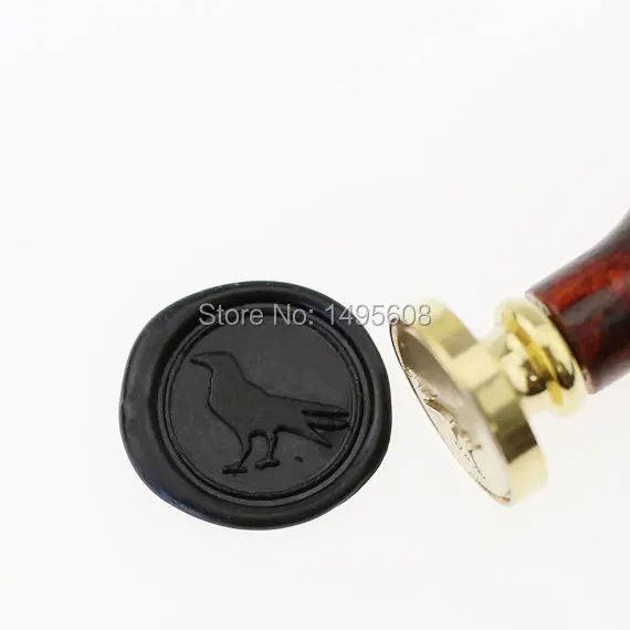 

Ворон воск печать/Ворон птица уплотнения/свадебные приглашения уплотнение/день рождения gift-WS054