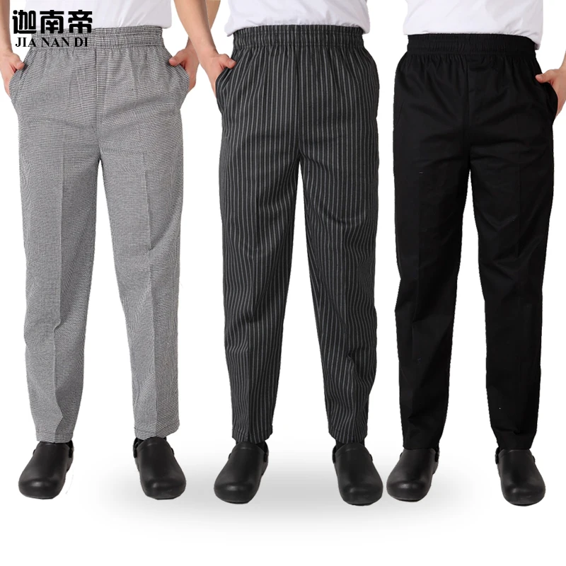 Pantalones de Chef a la moda para hombre, pantalones de trabajo para Chef, Cocina, Restaurante, Hotel, primavera, verano, Otoño e Invierno