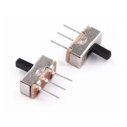 10Pcs Interruptor on-off mini Slide Switch SS12D00 SS12D00G4 3pin 1P2T High quality toggle switch Handle length:4MM