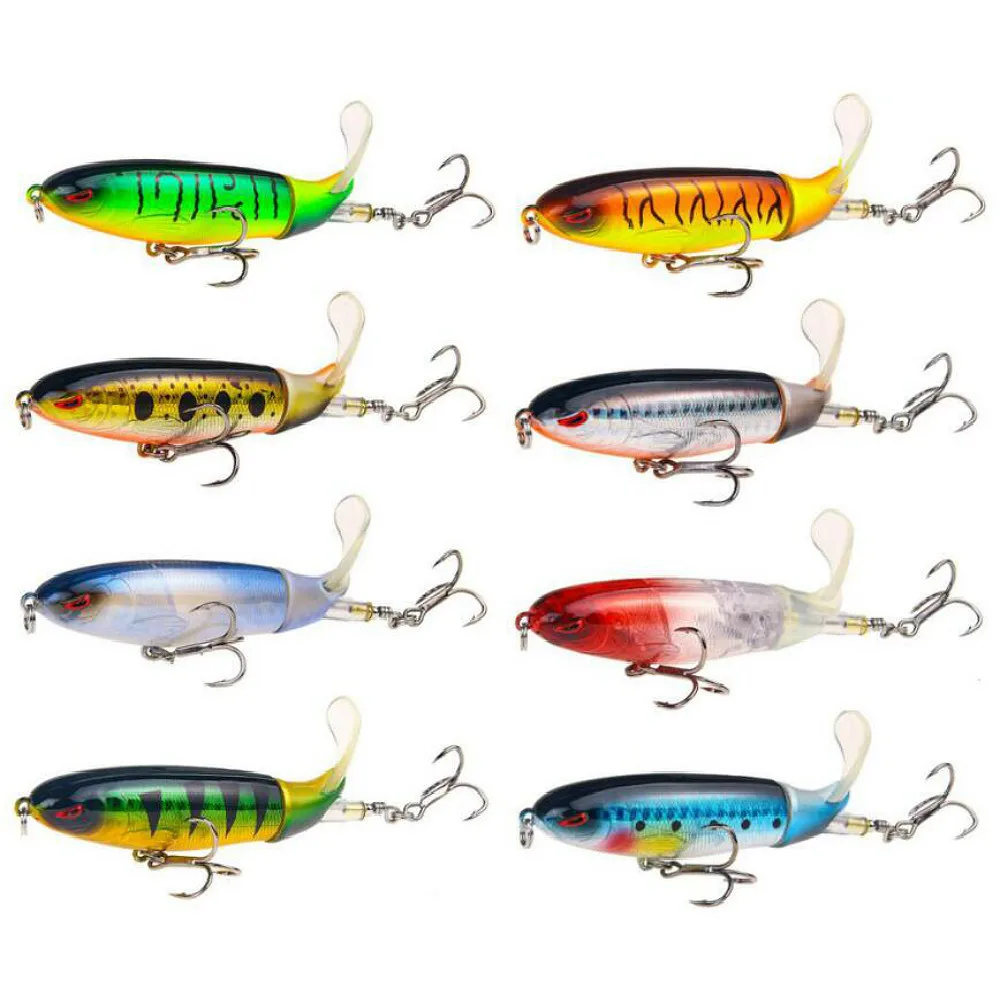 8PCS 10CM 13.5G Peche Leurre Propeller Fishing Lure New Floating Pencil Bait Carp Fishing Baits Wobblers