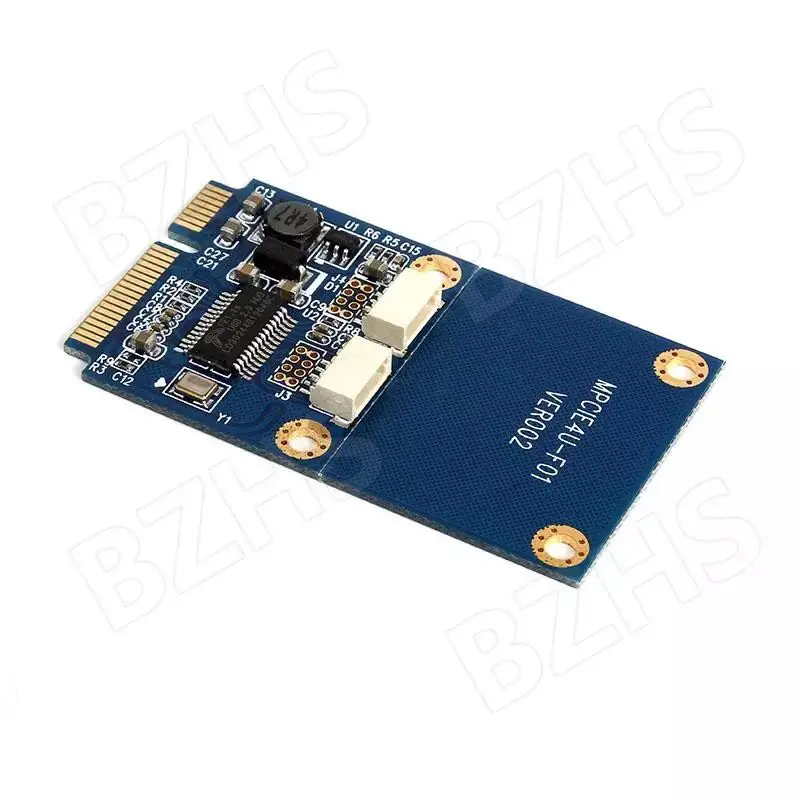 미니 PCIe pci-e-usb 어댑터 mPCIe-5 핀 2 포트 듀얼 USB2.0 컨버터 카드 C26