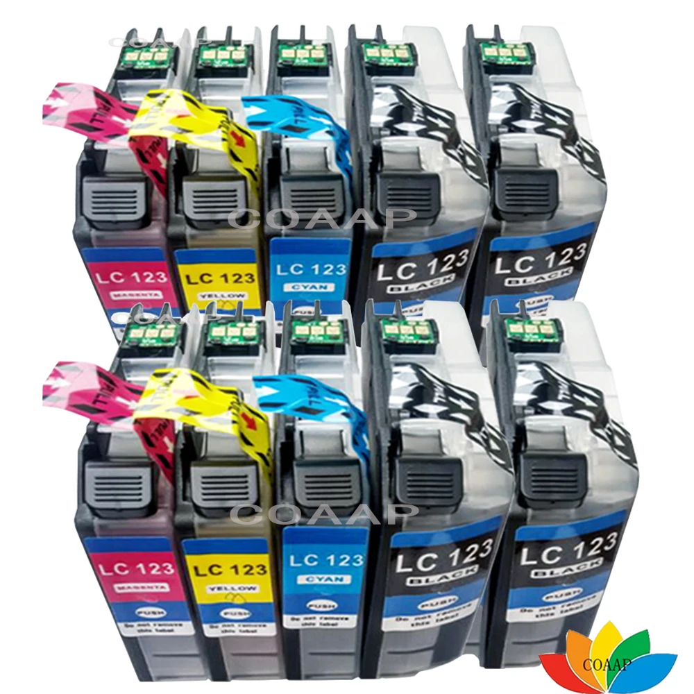 10 Compatible LC125BK LC125C LC125M LC125Y ink cartridges for Brother MFC-J870DW MFC-J650DW MFC-J6520DW MFC-J6720DW MFC-J6920