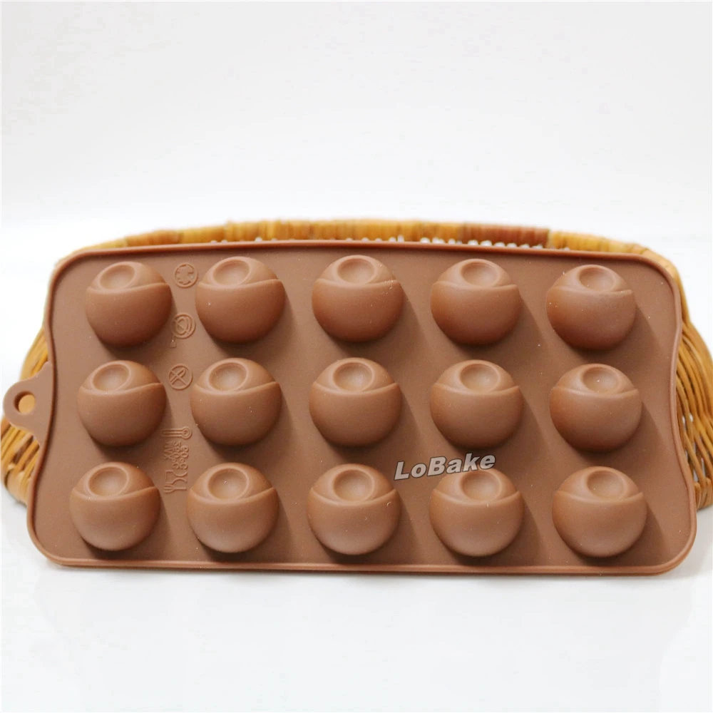 15 cavities 21*10.5cm nut fruit shape chocolate mold