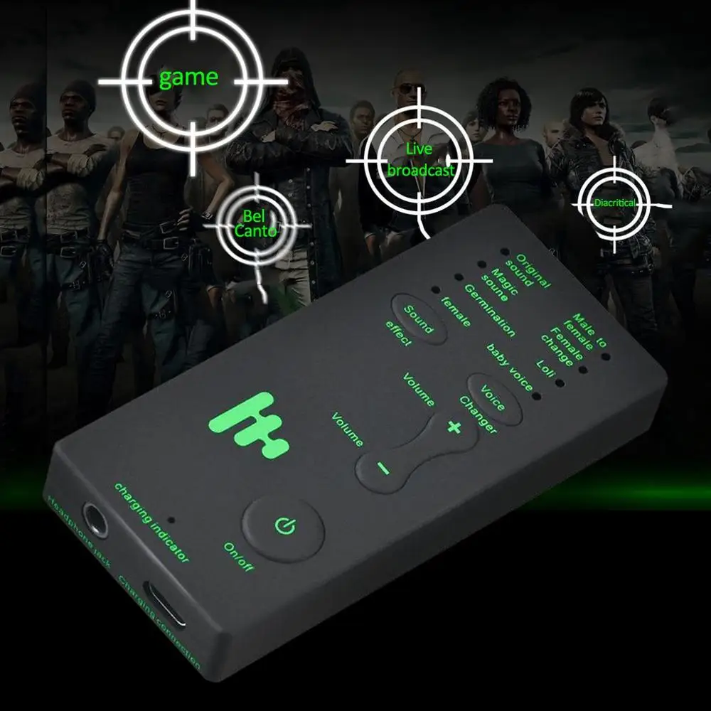 Voice Changer Adapter Voice Changer Microfono Disguiser Microfono Del Telefono Voice Changer Adattatore per PUBG