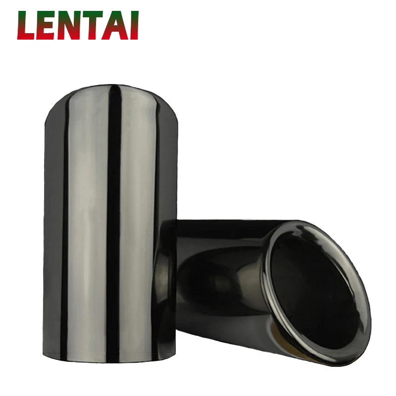 LENTAI 1Pair Car Exhaust Muffler Tip Pipe For Volkswagen Jetta MK6 1.4T Bora Scirocco 1.4 TSI VW Golf 7 6 MK7 Auto Accessories