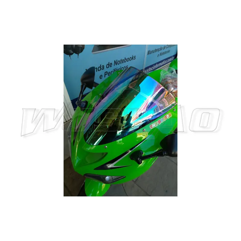 Double Bubble Windshield WindScreen Screen For 2005 2006 2007 2008 Kawasaki Ninja 636 ZX6R ZX-6R ZX10R ZX-10R ZX 6R 10R Black