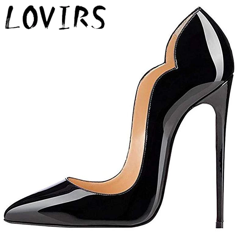 

Lovirs Womens Fashion Basic Sexy High Heel Pointy Toe Slip On Pumps Patent Wedding Evening Stiletto Shoes