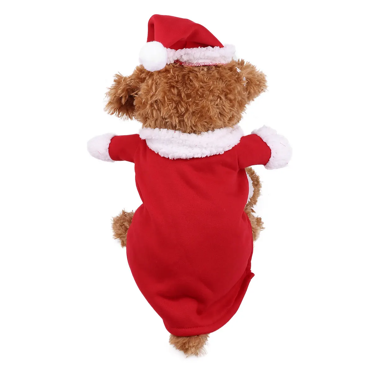 Pet Dog Christmas Santa Claus Costume with Hat Outfits Apparel Gifts