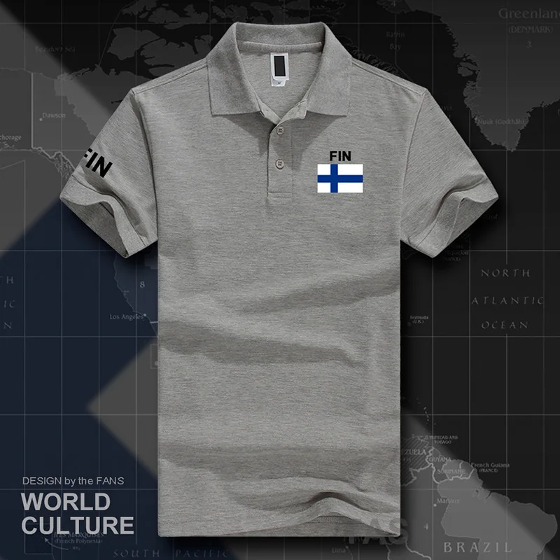 Finland polo shirts men short sleeve white brands printed for country 2017 cotton nation team flag new Finnish Finn FIN FI Suomi