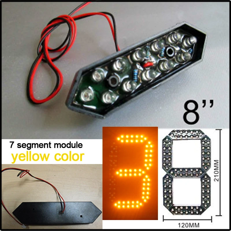 

8" Yellow Color Digita Numbers Module,outdoor Led Gas Price,led Sign,led Billboard,temperature,7 Segment Module High Brightness