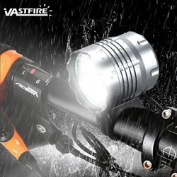 Waterproof Bike Light  8000Lm 5xLED Front Bicycle Light Cycling Lamp Headlight 3-Mode Head Light Only Lamp No Battery