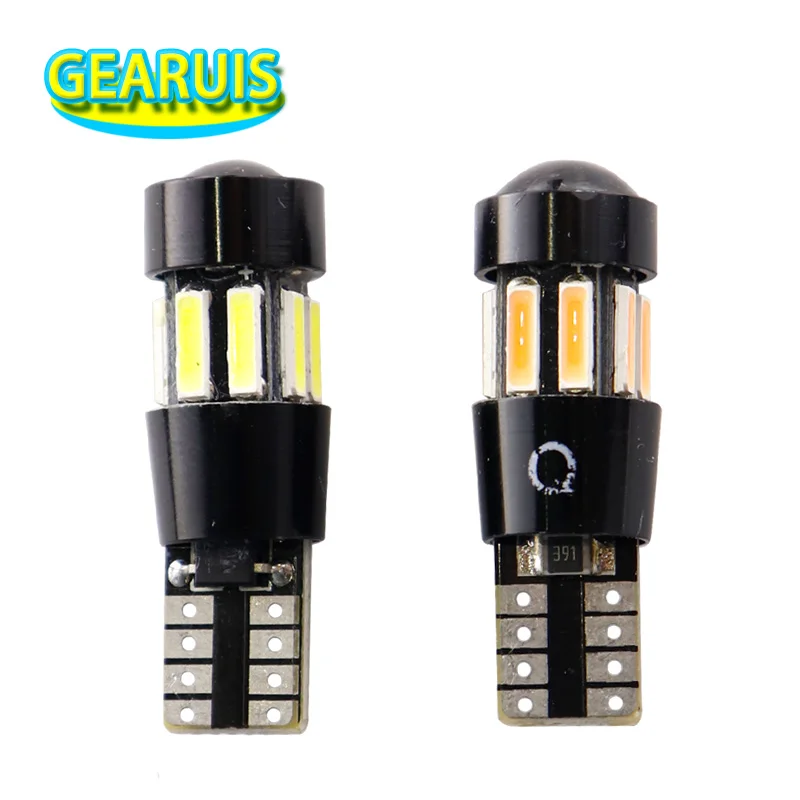 

4 шт. T10 W5W светодиодный светильник 7014 SMD 168 194 10 smd 7020 неполярный 0.12A Canbus без ошибок автомобильные аксессуары авто белый кристалл синий красный