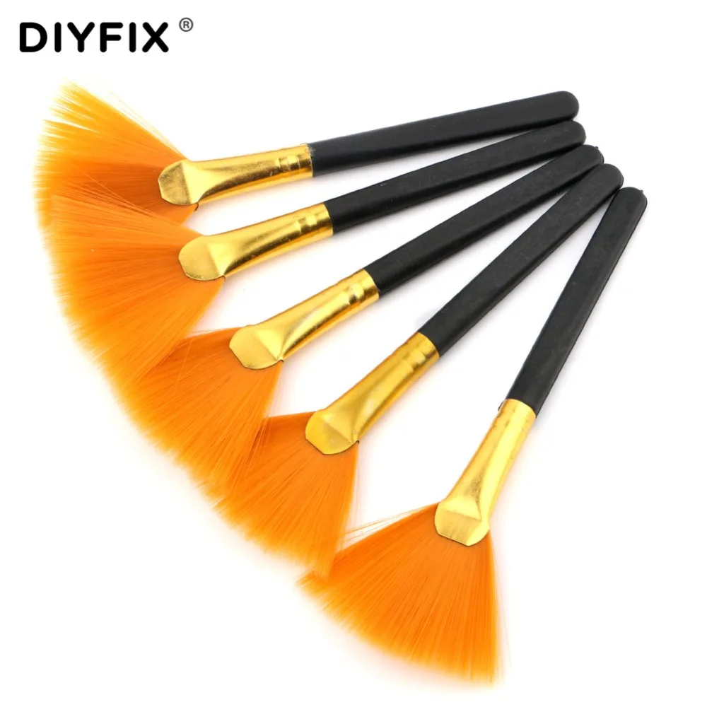 DIYFIX Soft Cleaning Brush Computer Keyboard Fan Dust Cleaner Plastic Handle for Electronics Mobile Phone PCB Repair Tools Set